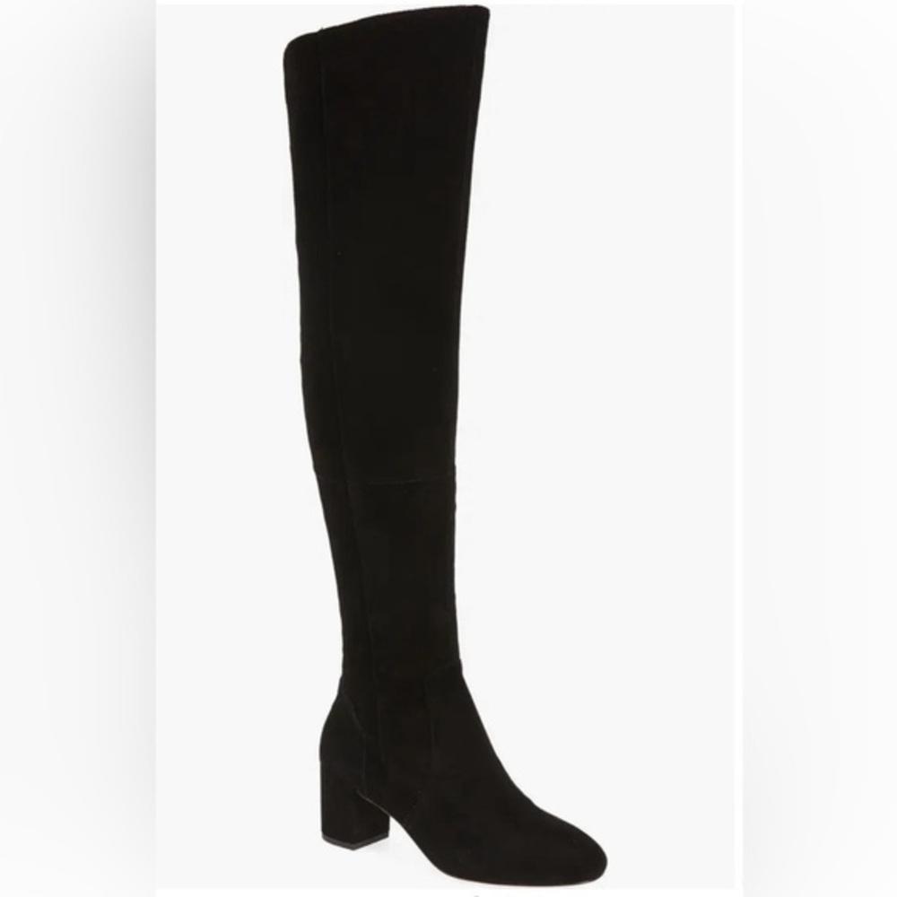 Kate Spade Lora Black Suede Leather Over-the-Knee Women's Boots